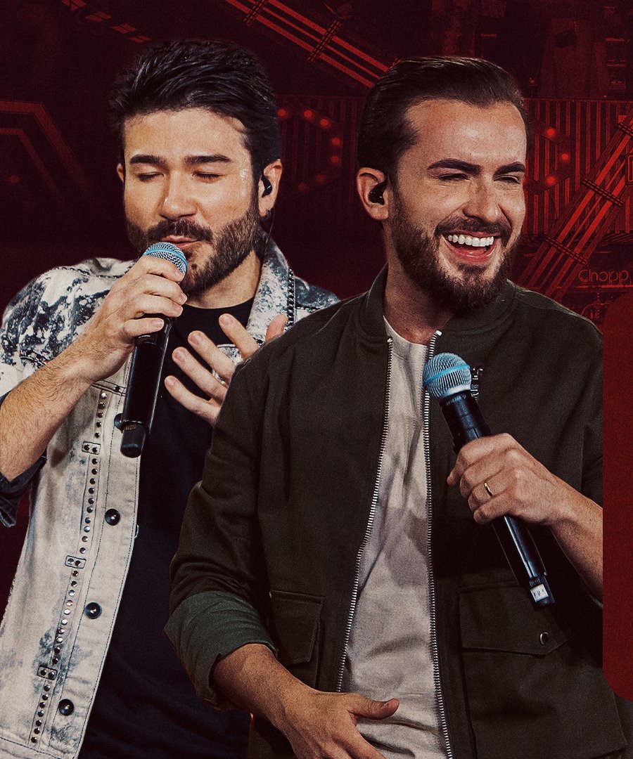 Mateus e Belini na gravação do DVD Ao Vivo em São Paulo